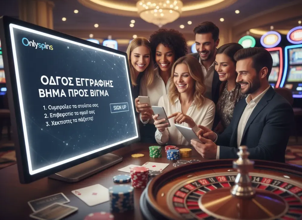 Οδηγός εγγραφής Onlyspins sign up βήμα προς βήμα